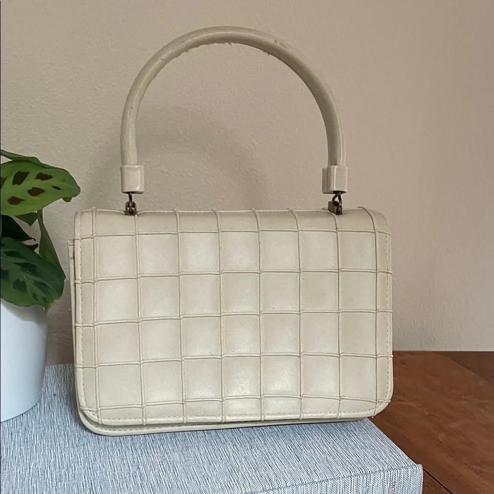 Vintage Granada USA Structured Handbag - Quilted “Chocolate Bar” Pattern